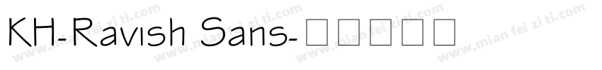 KH-Ravish Sans字体转换